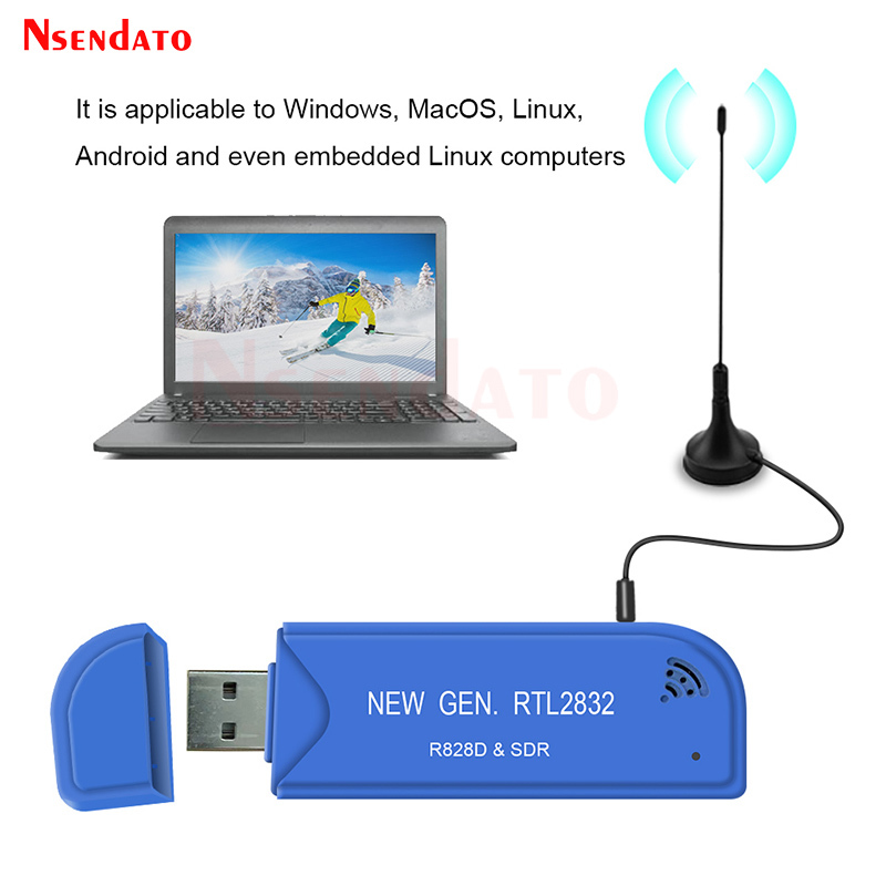 Digital USB 2.0 TV Stick Tuner RTL2832U R828D SDR RTL A300U 25MHz-1760MHz FM TV Receiver Frequency Tuner Dongle with Antenna