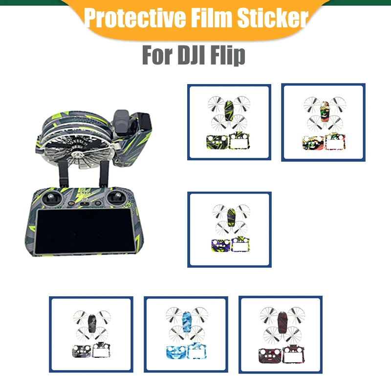 PVC Protective Film Sticker For DJI FLIP Drone RC 2/N3 Remote Controller Decals Anti-scratch Skins Full Encirclement Accessory