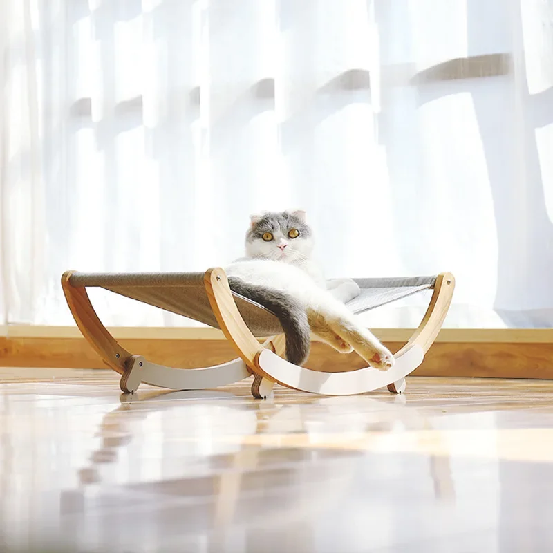 Soft Pet Cat Rocking Chair Cat Bed Pet Hammock Rolling Cradle Swing Toy Durable Wood Frame for Small Cat Baby Cat Kitten Soft Pet Cat Rocking Chair Cat Bed Pet Hammock Rolling Cradle Swing Toy Durable Wood Frame for Small Cat Baby Cat Kitten