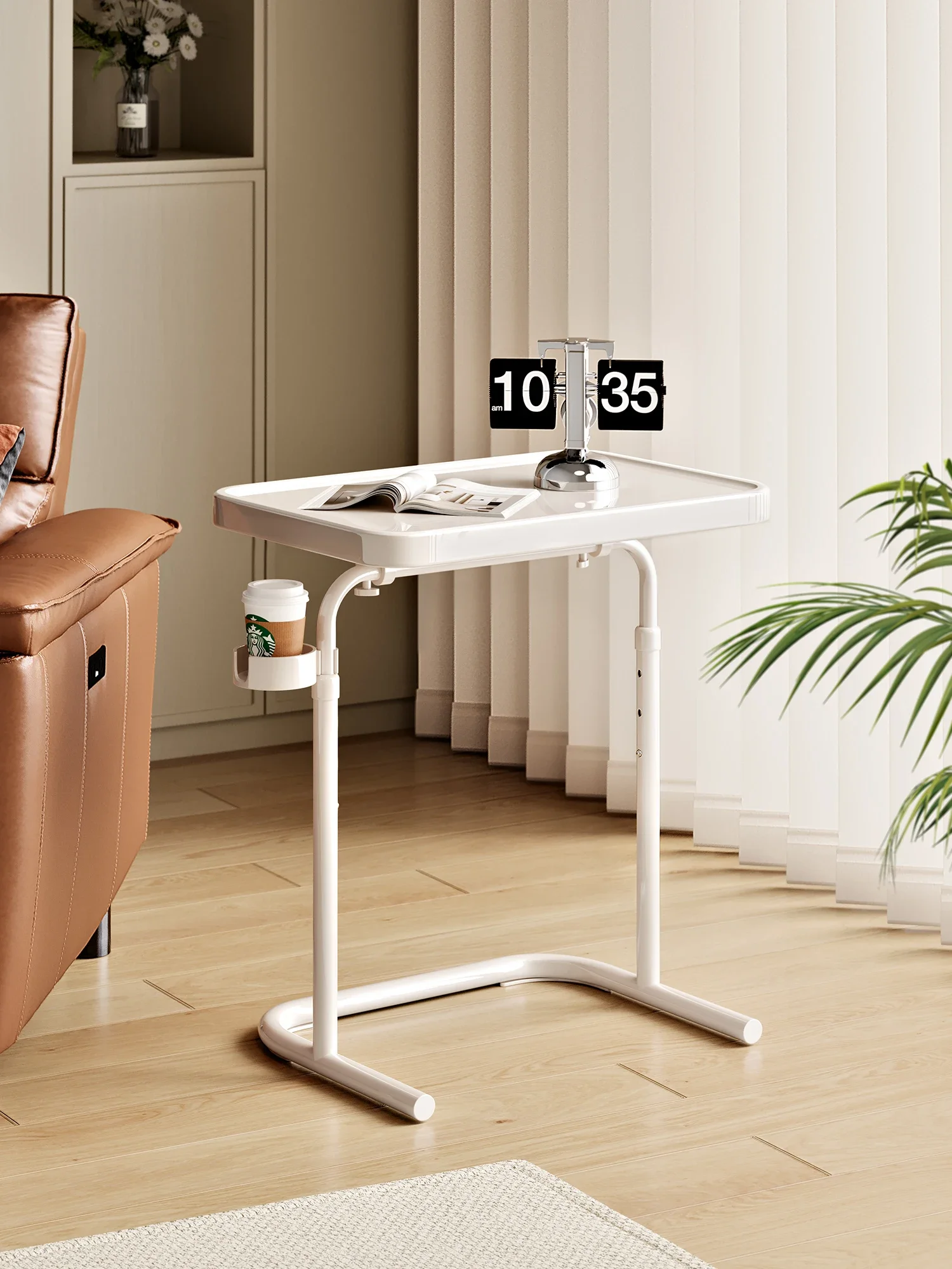 

Прикроватный столик, передвижной складной компьютерный стол, стол с регулируемой высотой, для общежития, спальни, маленький стол на колесах, для гостиной