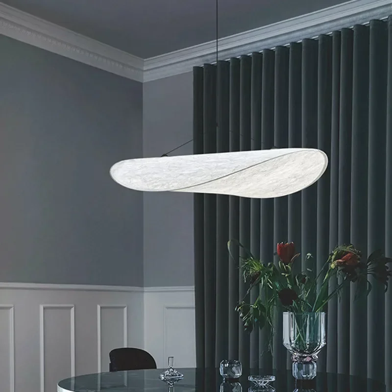 Nordic Gespannen Kroonluchter Led Plafond Kroonluchter Voor Woonkamer Home Decor Handgemaakte Zijden Led Hanglamp