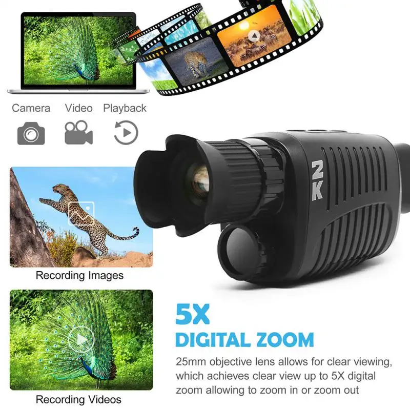 

Single eye night vision instrument 1080p high-definition infrared night vision glasses camping binoculars and night dual use