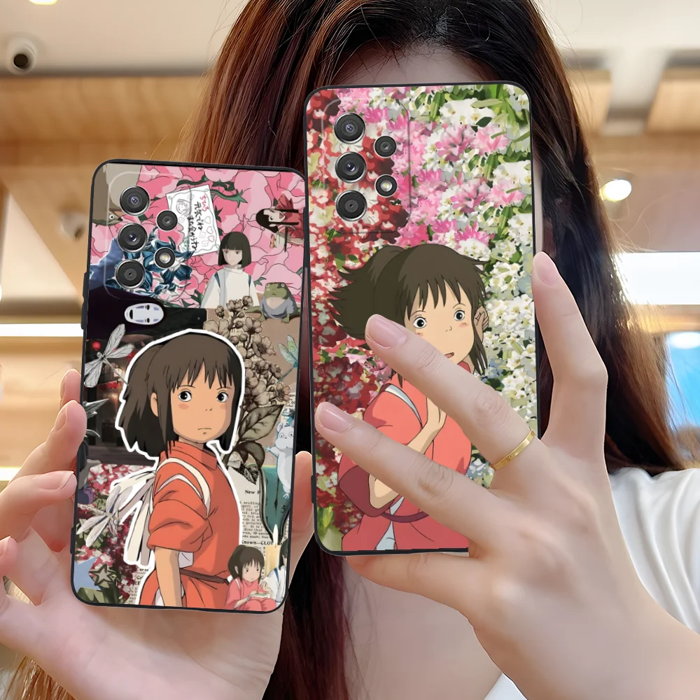 Spirited Away-Themed Black Phone Case Cover