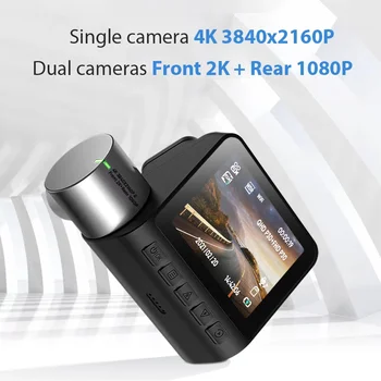 V50 Ultra HD Dash Cam  Dual Channel Car Dash Camera 4K With GPS WiFi 170° High-definition Night Vision