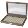 Wooden Pen Storage Case 12 Pens Capacity Practical Pen Collection Case Organizer 12 Slot with Glass Window for School Shop Home 1