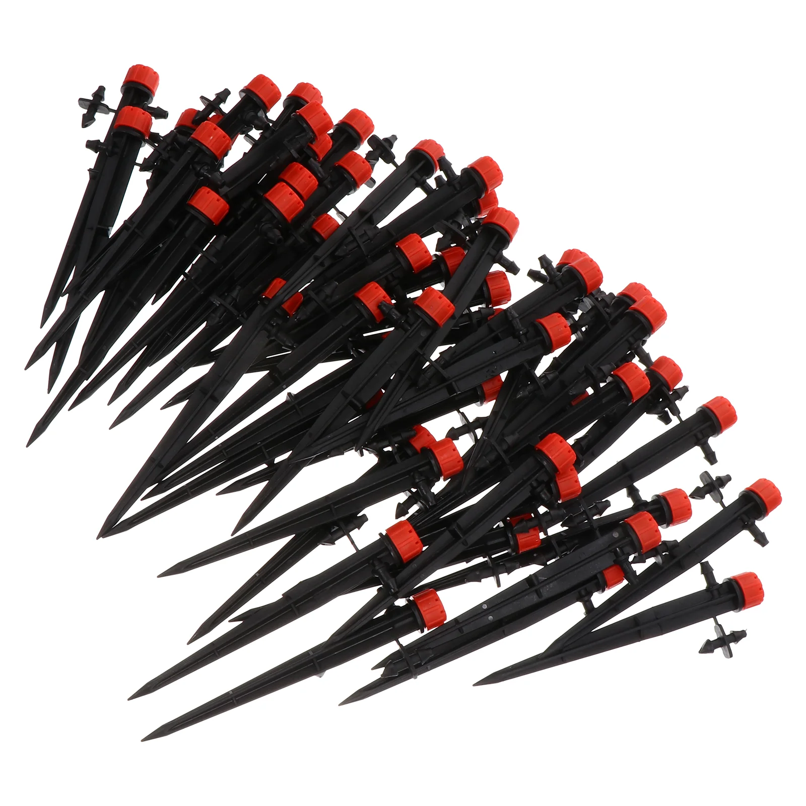 

50 Pcs Ground Micro Sprinkler Garden Maintenance Equipment Spray Nozzles Hose Water 8 Holes Plastic 360 Degrees Watering