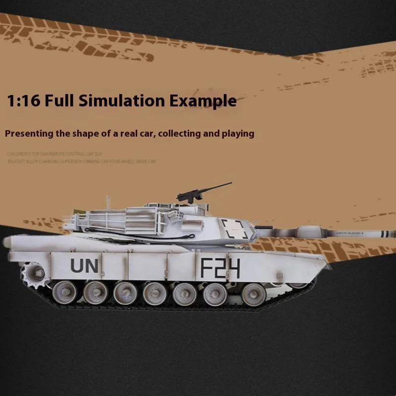 

2.4g Remote Control Tank Simulation Model M1a2 Infrared Battle Tank Model Upgrade Band Steel Wave Box Boy's Birthday Gift