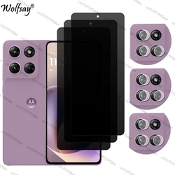 Enhanced Privacy Screen Protector with Anti - Spy and Camera Protection Glass for Moto G Stylus 2026 (3 Glass and 3 Lens)