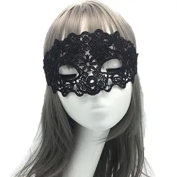 Halloween Makeup Masquerade Sexy Black Lace Mask Party Hollow Half Face Eye Mask Cosplay Prom puntelli Nightclub Dance Masks