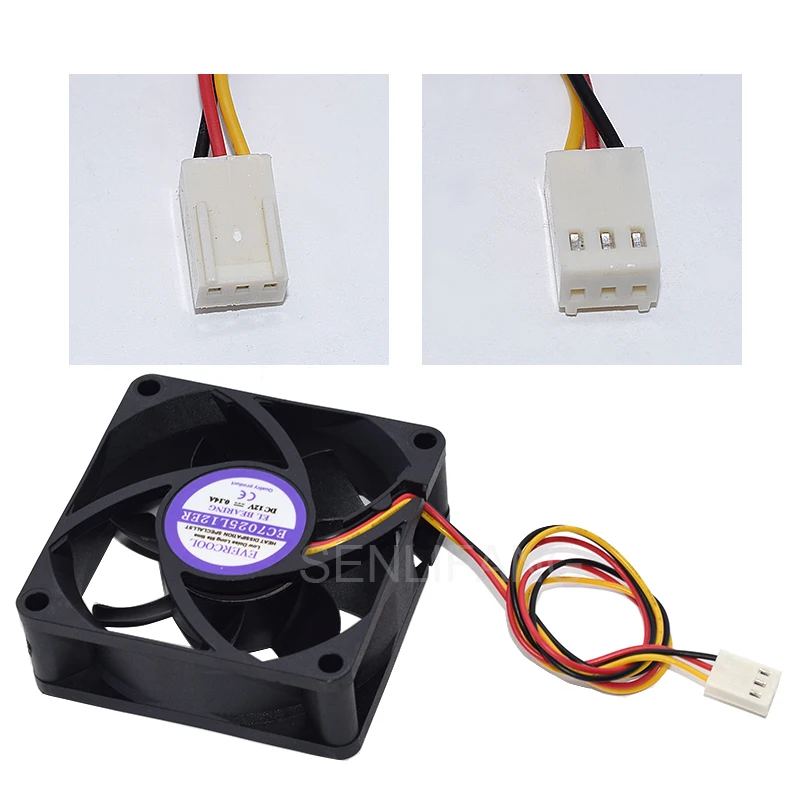 Totalmente Testado 70 mm Ventilador Ec7025l12er para Evercool 7025 Dc12v 0.14a Três-fio de Calor Silencioso Dissipando Refrigeração Ventiladores e resfriadores - Imagem 3