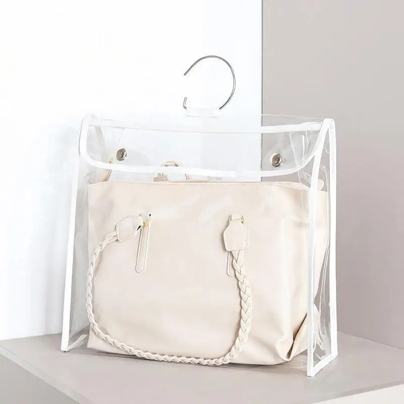 thumbnail image 1 of Bolsa de almacenamiento para bolsos de mujer, bolsa colgante de PVC transparente, visible, impermeable y a prueba de polvo, bolsa organizadora para colgar en el armario, 1 of 5