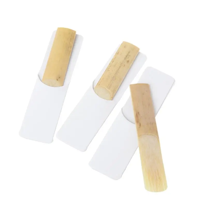 Pack of 10 Pieces Clarinet Reeds Strength 2.5 Traditional Flat Reed Bamboo Reeds Kit clarinet and saxophone accessories