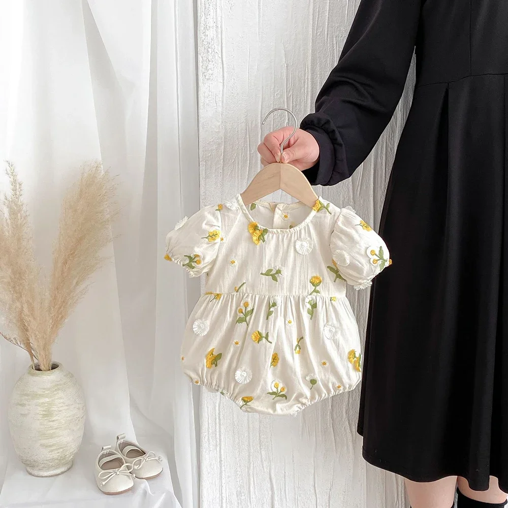 Cotton Baby Girls Summer Jumpsuit