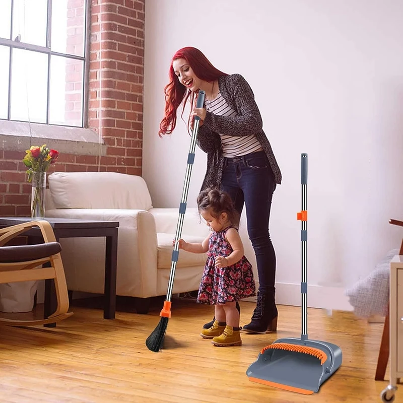 Broom And Dustpan Set Broom Dustpan Set Stand Up Broom And Dustpan Broom And Dustpan For Home 4