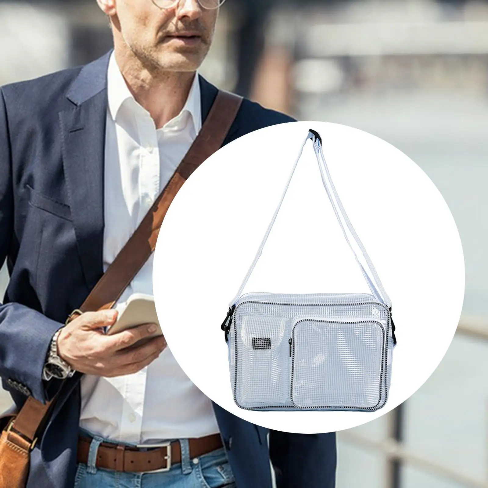 Engineer Bag Convenient Anti Static Water Resistant Versatile PVC Shoulder Bag for Daily Use Business Travel Work Office Outdoor