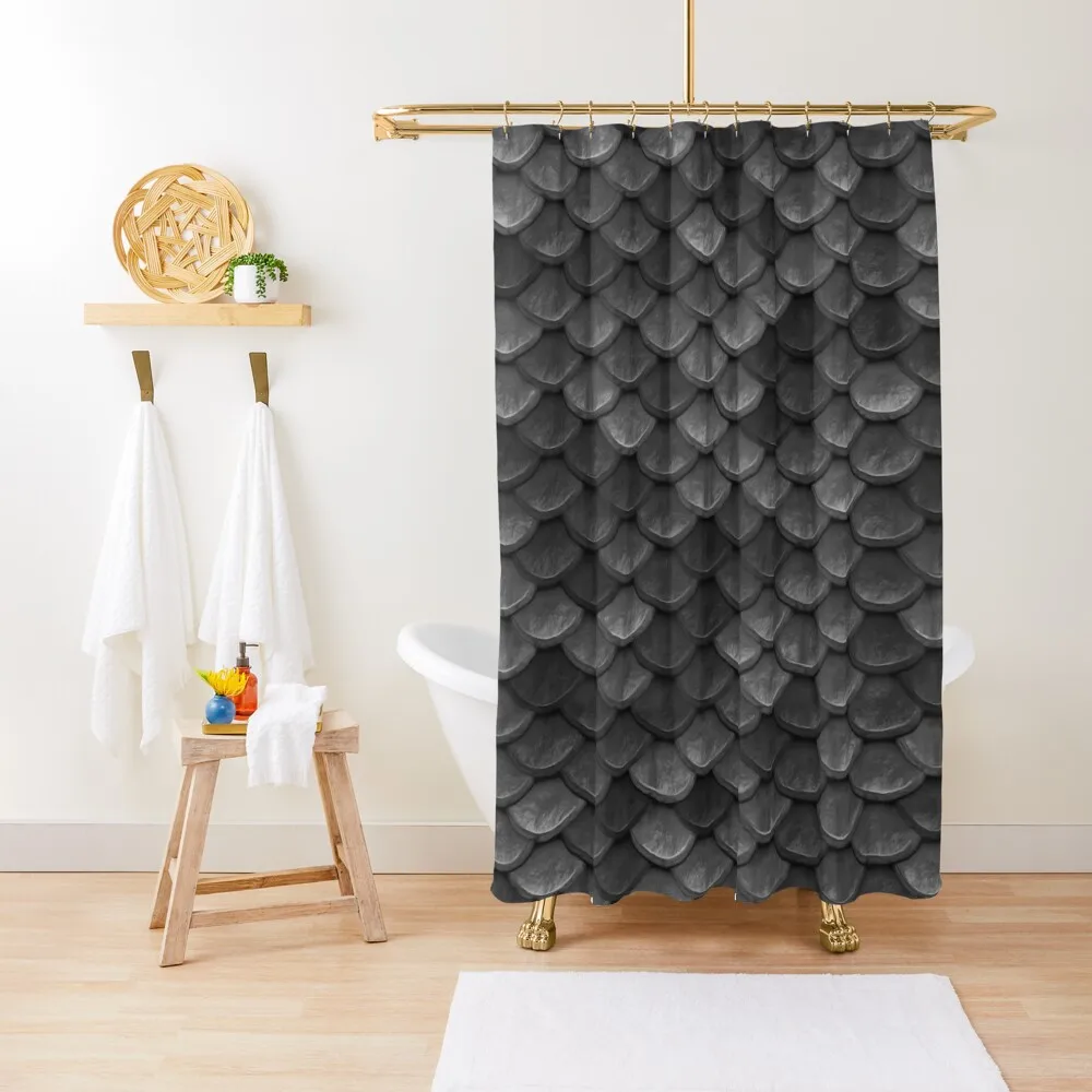 

Beautiful charcoal gray mermaid fish Scales Shower Curtain Accessories For Shower And Services Shower Bathroom Curtain