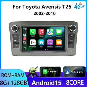 Autoradio Android Auto per TOYOTA AVENSIS T25 2004 2005 2006 2007 2008 con Carplay, GPS, Navigazione, Multimedia, WiFi e Head Unit