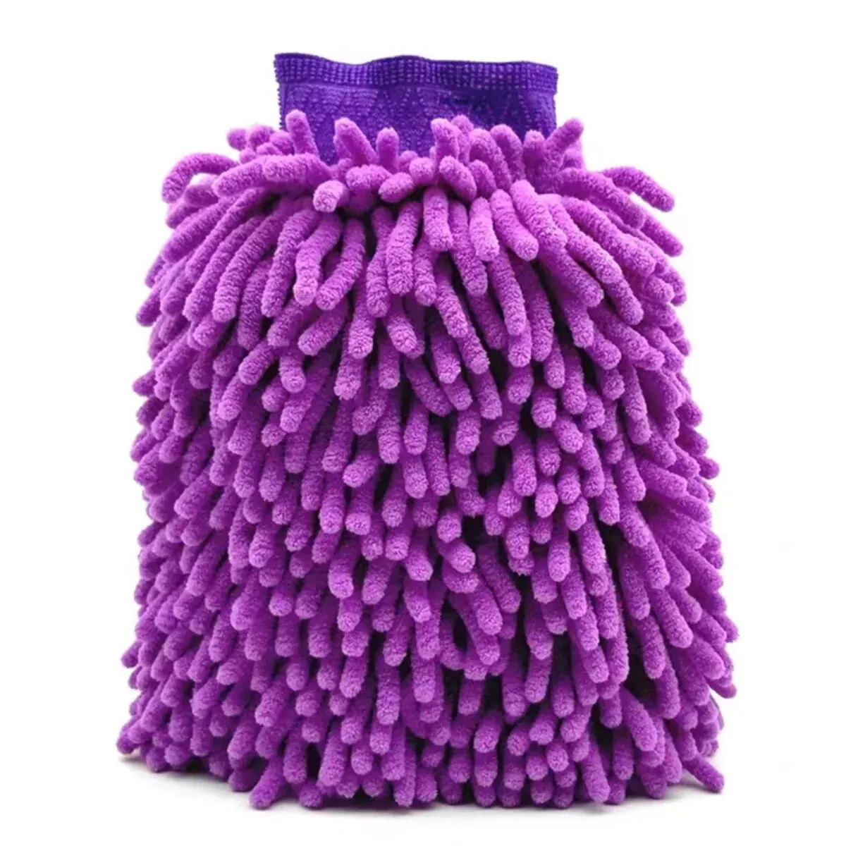Ultra-Absorbent Double-Sided Microfiber Car Wash Mitt - Scratch-Free Chenille Cleaning Glove