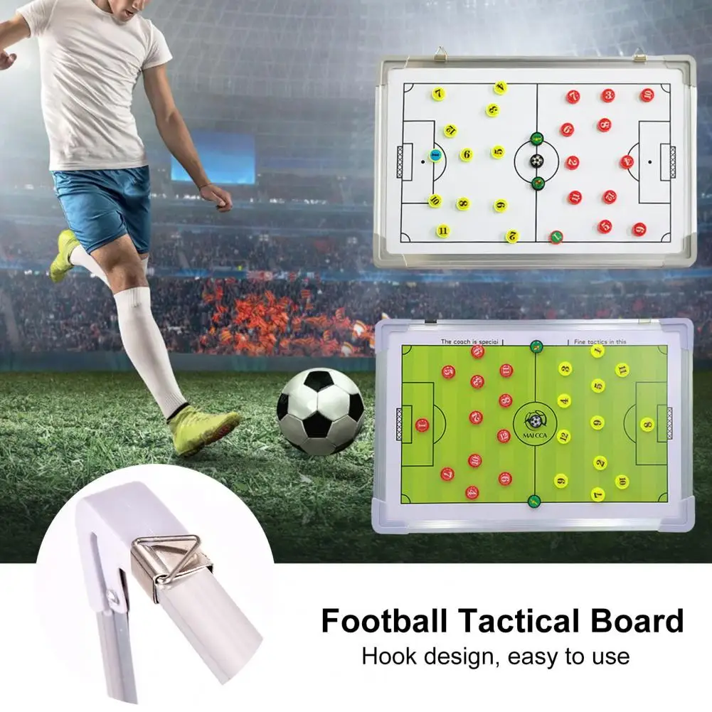 

Football Strategy Board Magnetic Football Training Tactical Board Professional Soccer Coaching Scoreboard Set with Erasable Pen
