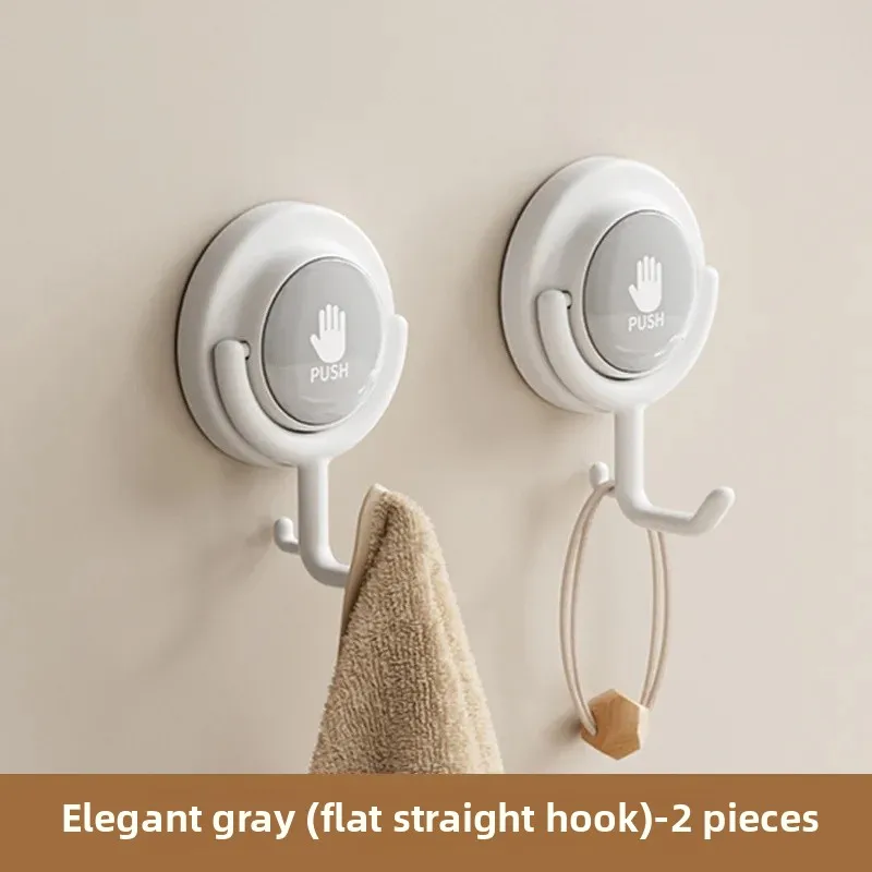 Elegante gris (gancho recto) paquete de 2