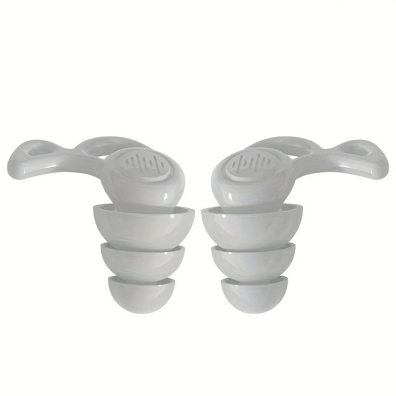 Enhanced Noise-Blocking Silicone Earplugs - Comfortable, Reusable, Triple-Layer Design for Restful Sleep