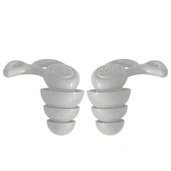Enhanced Noise - Blocking Silicone Earplugs - Comfortable, Reusable, Triple - Layer Design for Restful Sleep (Grey)
