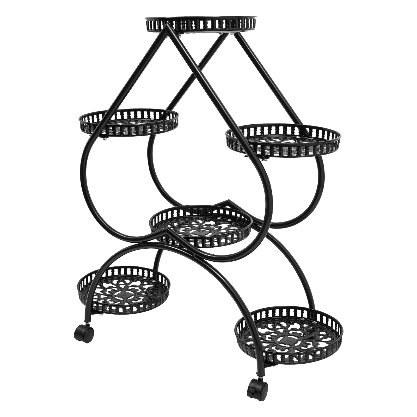 6-Pot 4-Tier Heart Plant Stand 4