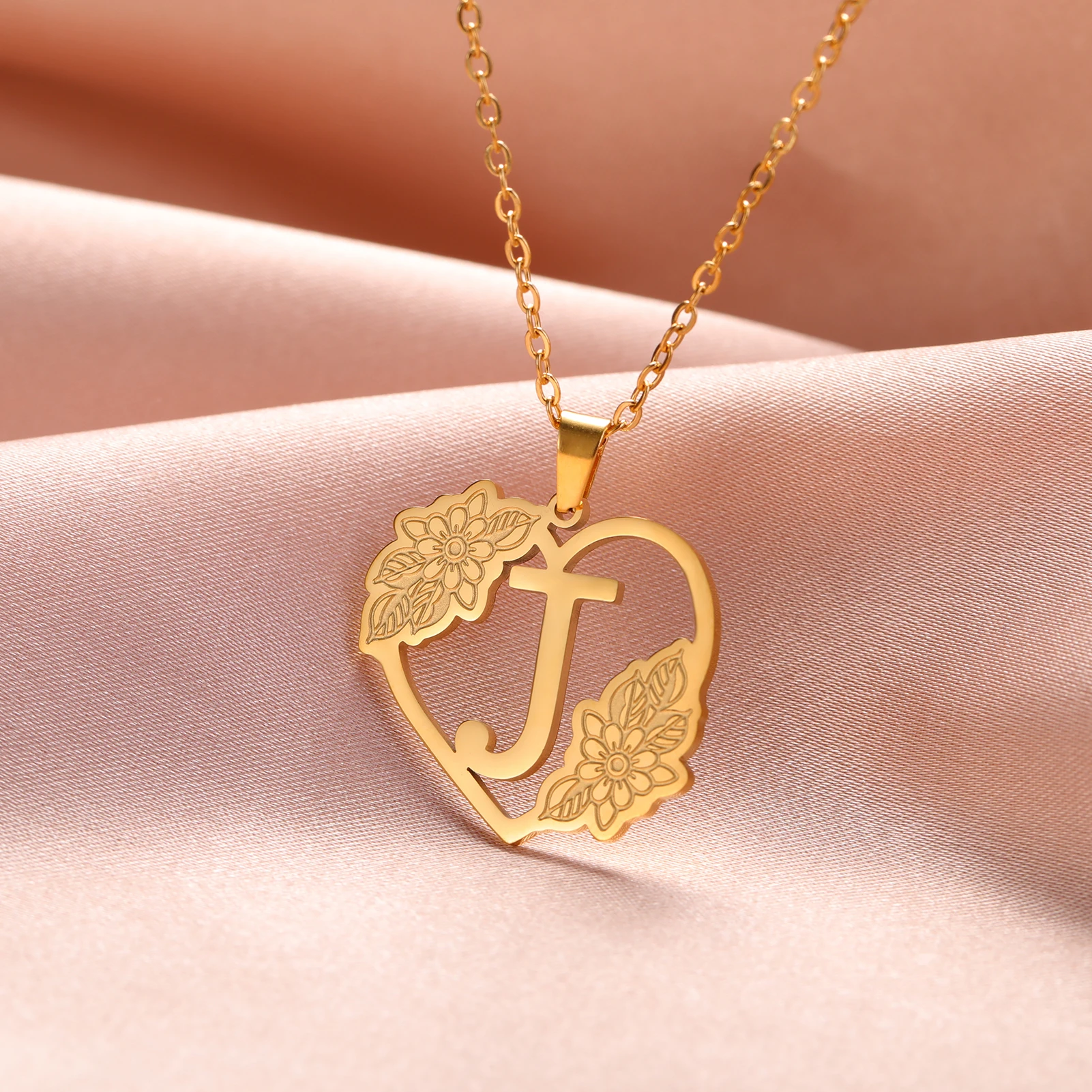 Initial Heart Ring For Women, Personalized Letter Jewellery_voghion.com