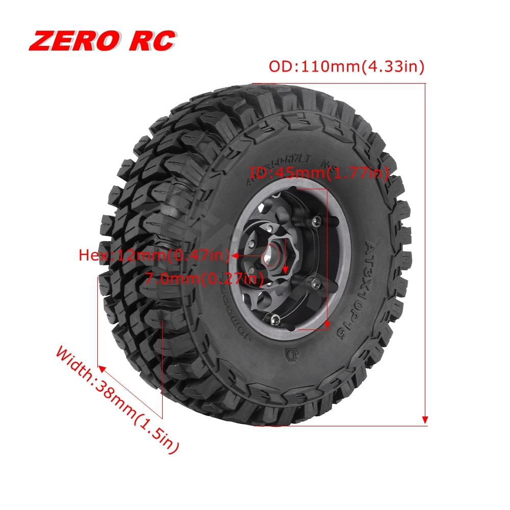 Pneus de Rechange pour Crawler RC - Lot de 4 ou 1 Pièce