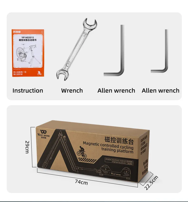 Description Picture 5 of itemWEST BIKING Bicycle Trainer Daily Exercise Magnetic Resistance Roller Training Stand Road MTB Home Bike Roller Cycling Parts