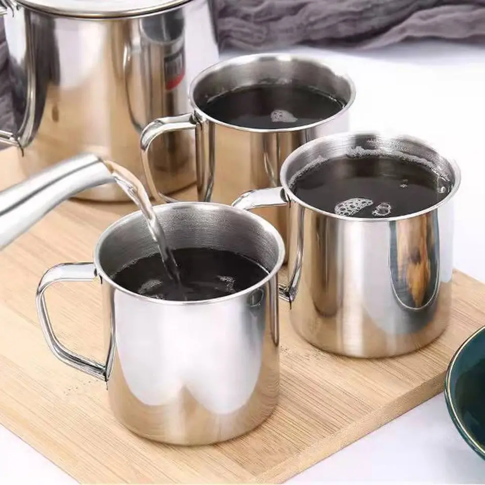 Taza De Caf&eacute; De Acero Inoxidable, Accesorio De Metal Para Cocina, Para Comprador