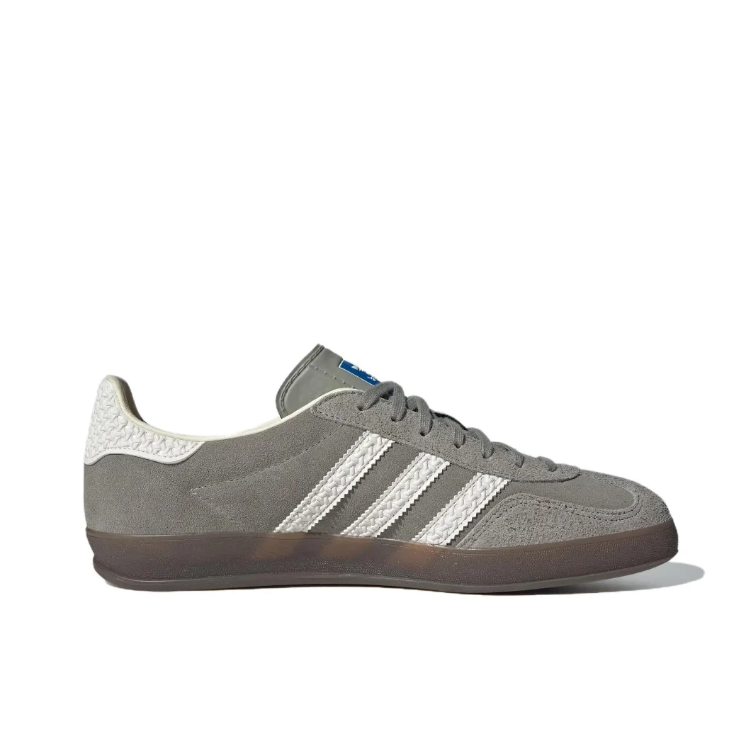 Adidas New GAZELLE INDOOR Low Men and Women Athletic Board Shoes Classic Retro Sneakers Lightweight fashion sneakers Cement Gray