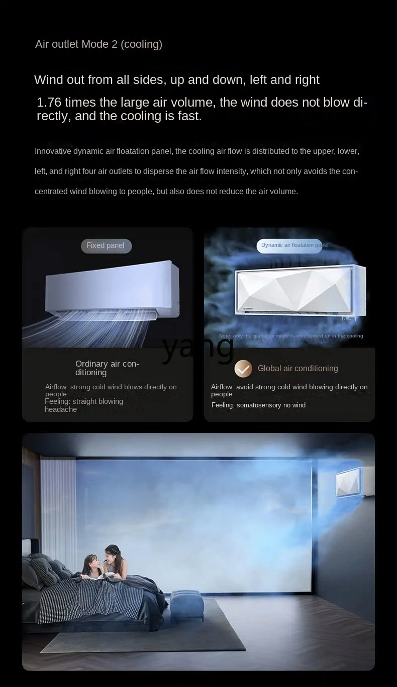 L'm'm Home Hanging Comfortable 4D Global Wind Grade I Energy Efficiency 1.5 P 3