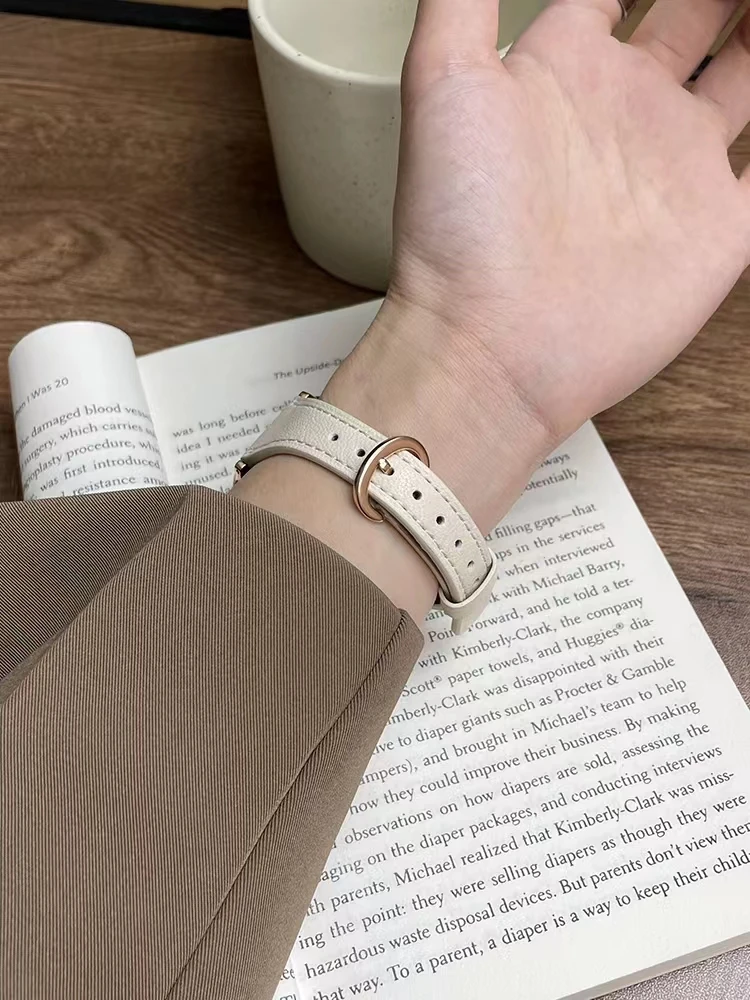 Slim Leather Loop for Iwatch 49Ultra 41/45mm SE8 Lady