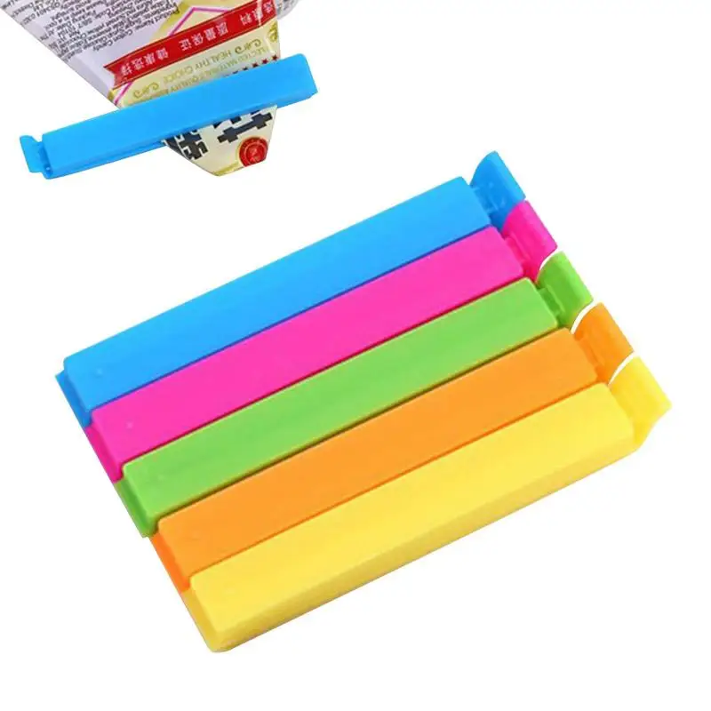 5Pcs/10Pcs Househould Food Snack Storage Seal Sealing Bag Clips Sealer  Clamp Food Bag Clips Kitchen Tool Home Food Close Clip - AliExpress