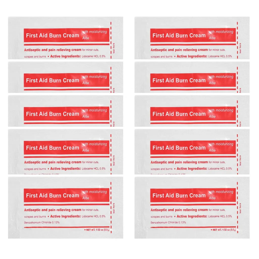 

10pcs Dressing Burn Cream Wound Care Anti-infection Antibiotic Ointment Gel for Burns First Aid Kit Accessories 0.9g/Pack