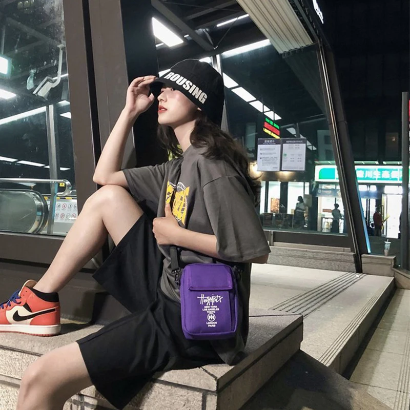 Canvas Bag Women Messenger Bag Mini Crossbody Sling Shoulder
