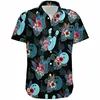 Hawaiian Bowling Men's Shirt Unique Floral 3D Print Summer Lapels Short Sleeves Oversized Unisex Fashion Sweatshirt Streetwear 3