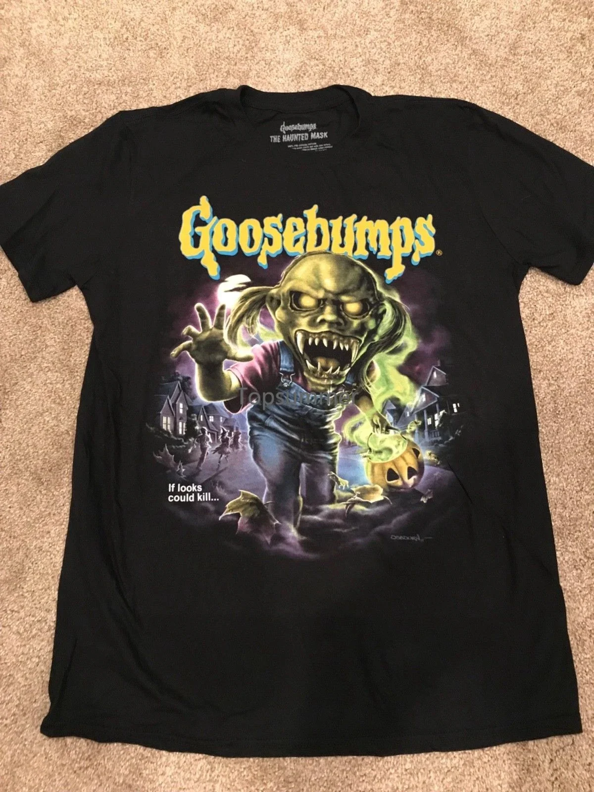 

Fright Rags Goosebumps Haunted Mask T Shirt Summer Short Sleeve T Shirts Tops S~3Xl Big Size Cotton Tees Free Shipping