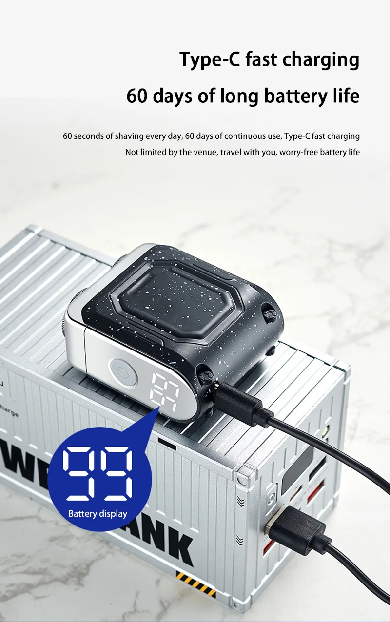 미니 전기 스마트 면도기 가정용 자동차 면도기 디지털 디스플레이 듀얼 블레이드 충전식 면도기 강력한 수염 트리머 도구 새로운