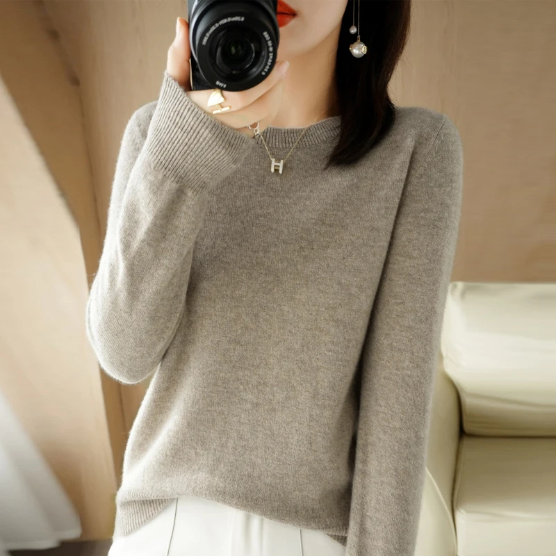 

Новинка 2022, Женский пуловер, Женский вязаный свитер, однотонный Повседневный корейский свитер, женский свободный свитер, лидер продаж, женский свитер, Топ