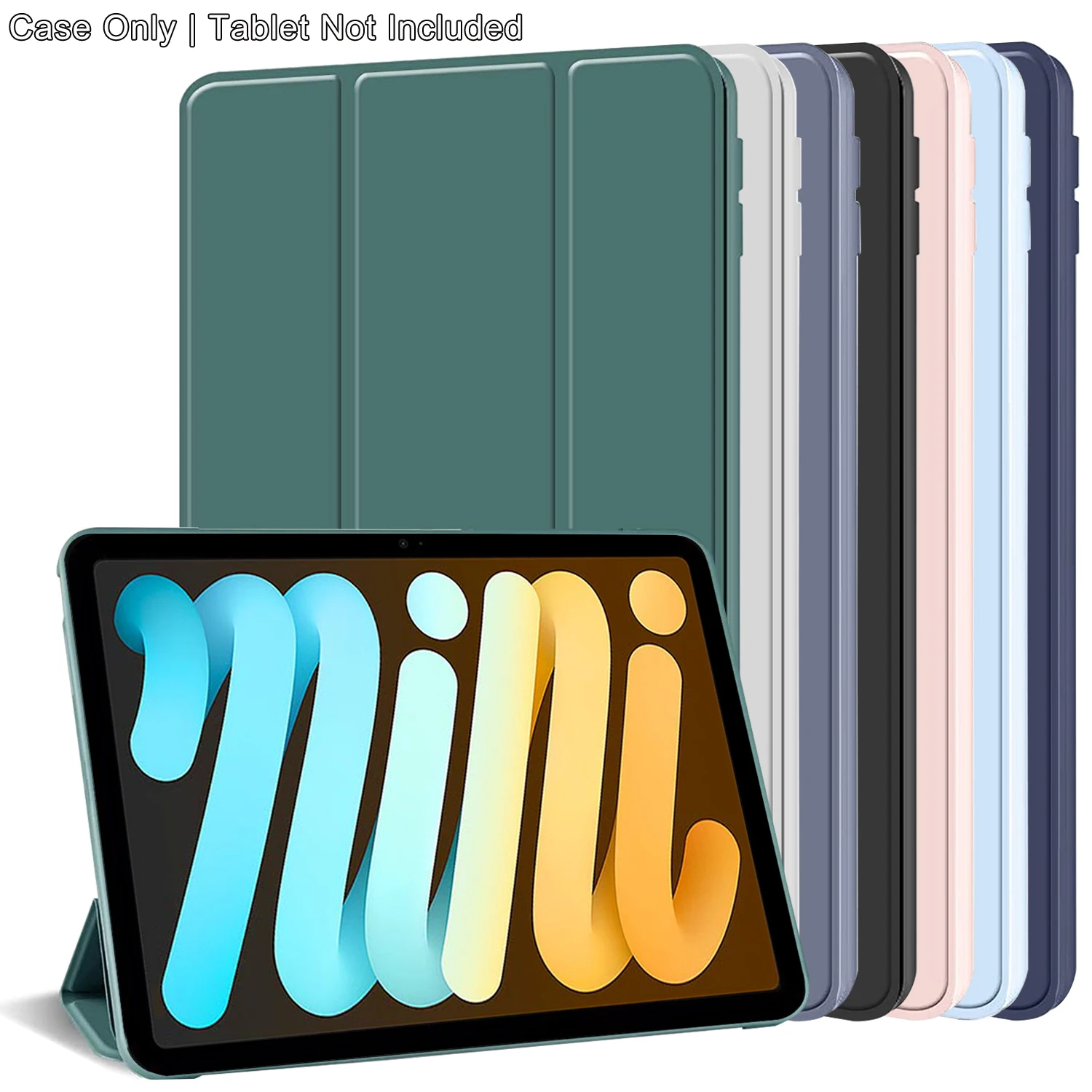 Tri-Fold Flip Case with Magnetic Stand and PU Leather Protective Cover