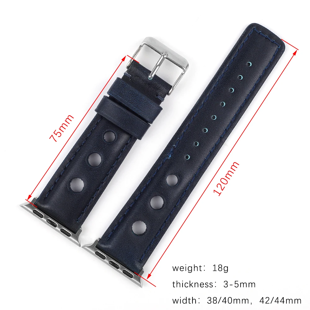 Vintage Bracelet Genuine Leather Watchband For Watch 38mm 40mm 42mm 44mm High quality Replace Wrist Strap watch 7 2 3