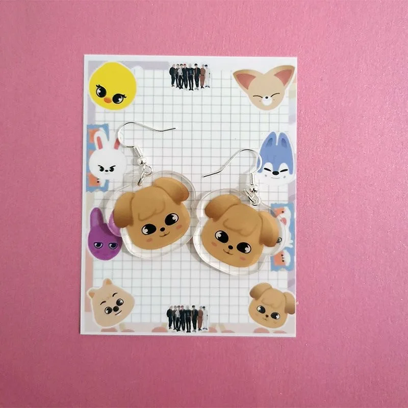 Stray Kids Cartoon SKZOO Earrings studs Earrings accessories Star accessories around handmade DIY earrings accessories