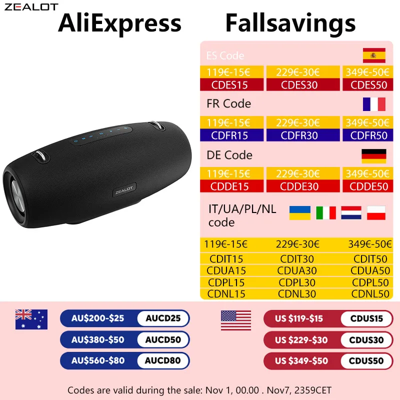 Wireless Speaker With Shoulder Strap Outdoor Waterproof Portable Speaker Loud Stero and Booming Bass 40H Playtime Zealot S67