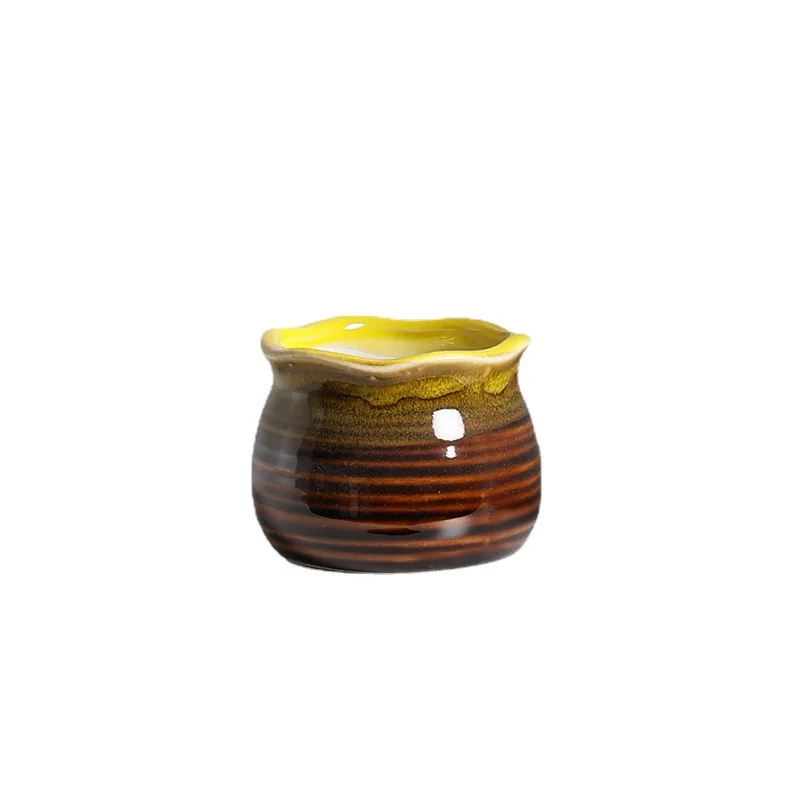 Elegant Ceramic Green Plant Flowerpot - Home Decor Succulent Mini Planter with Artistic Design