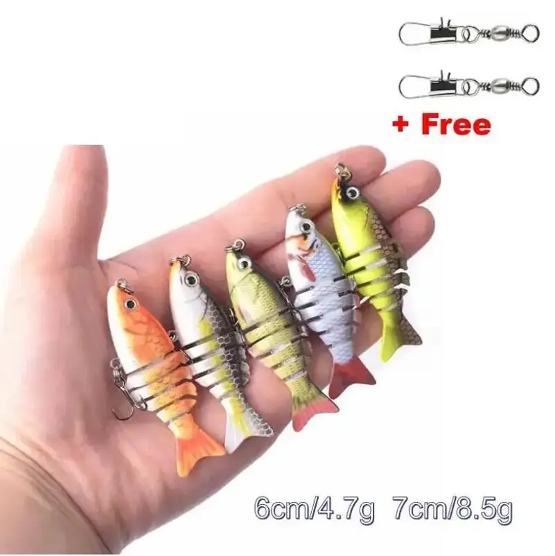 4.7G/8.5G Mini Swimbait 3D Eyes Multi Jointed Fishing Lure Hard Plastic