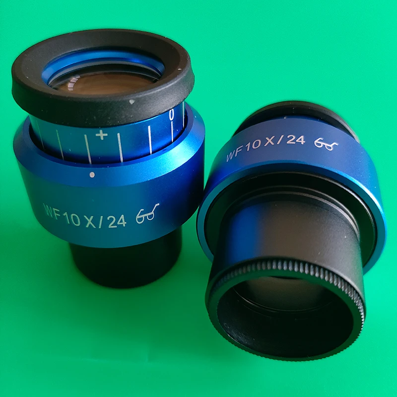 Microscope Eyepiece 2pcs WF10X/24MM Microscope Eyepiece high Point Wide Field Binocular Stereo Microscope Lens Accessories Diopter Adjustable 30MM
