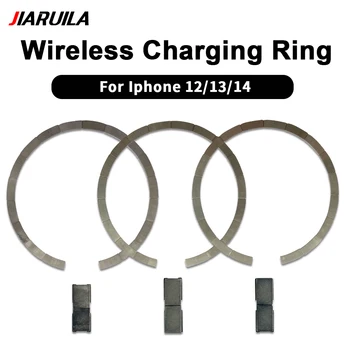 Wireless Charging Magnet Module For Iphone 12 13 14 Pro Max Plus Rear Housing Back Glass Magnetic Metal Ring