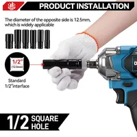 ONEVAN 1200N.M clé à chocs électrique sans brosse 1/2 pouces clé dynamométrique sans fil tournevis outil électrique pour Makita 18V batterie broche 4